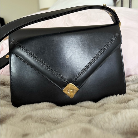 Bally vintage 90’s smooth leather black shoulder bag - Picture 3 of 15